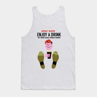 Enjoy a drink vintage style commercial Tank Top